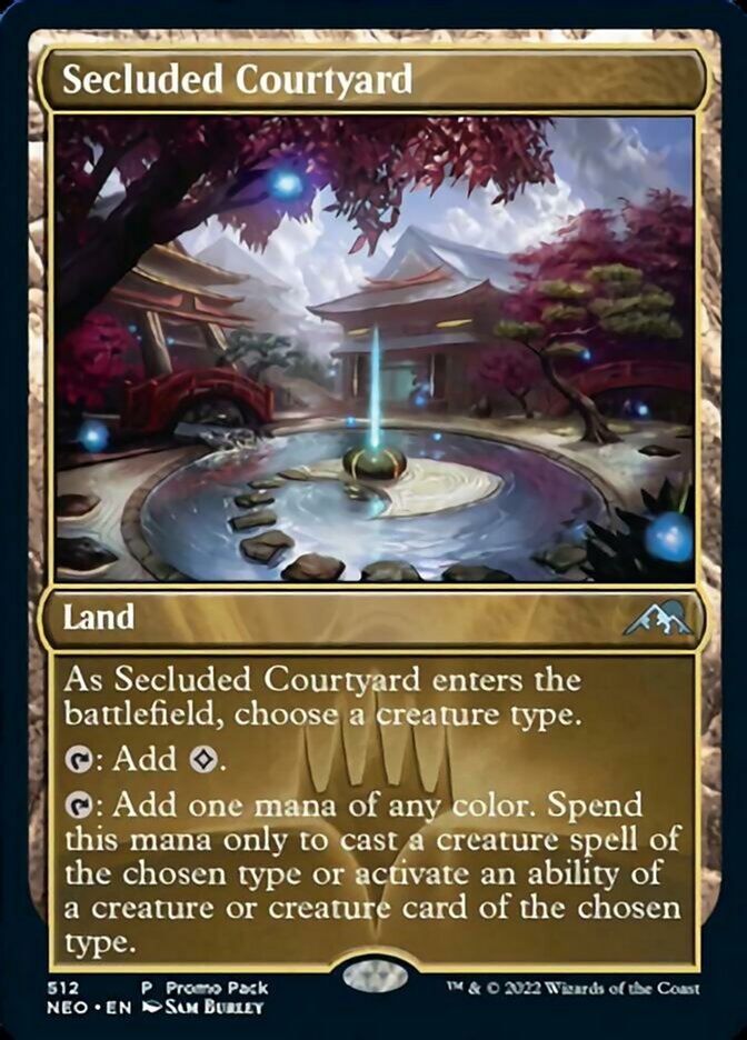 Secluded Courtyard (Promo Pack) [Kamigawa: Neon Dynasty Promos] | Gamers Paradise