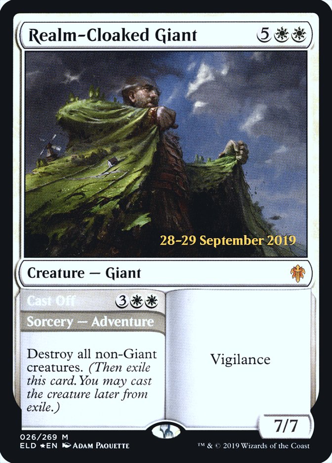 Realm-Cloaked Giant // Cast Off [Throne of Eldraine Prerelease Promos] | Gamers Paradise