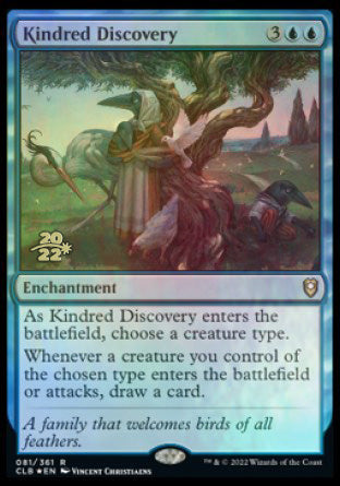 Kindred Discovery [Commander Legends: Battle for Baldur's Gate Prerelease Promos] | Gamers Paradise