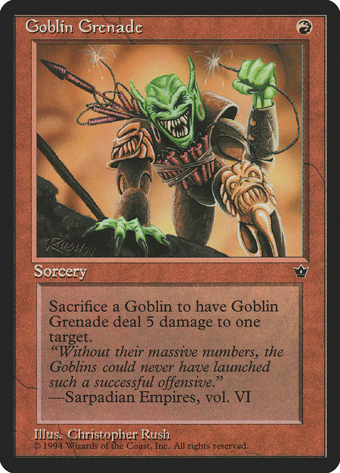 Goblin Grenade (Christopher Rush) [Fallen Empires] | Gamers Paradise