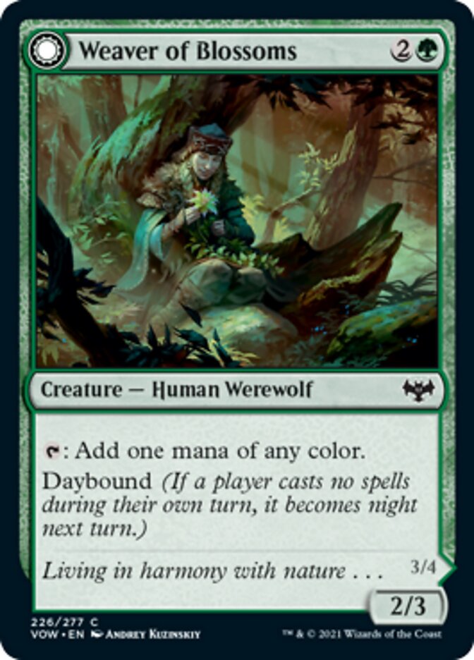 Weaver of Blossoms // Blossom-Clad Werewolf [Innistrad: Crimson Vow] | Gamers Paradise