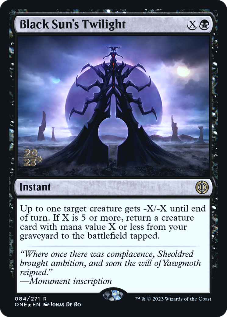 Black Sun's Twilight [Phyrexia: All Will Be One Prerelease Promos] | Gamers Paradise