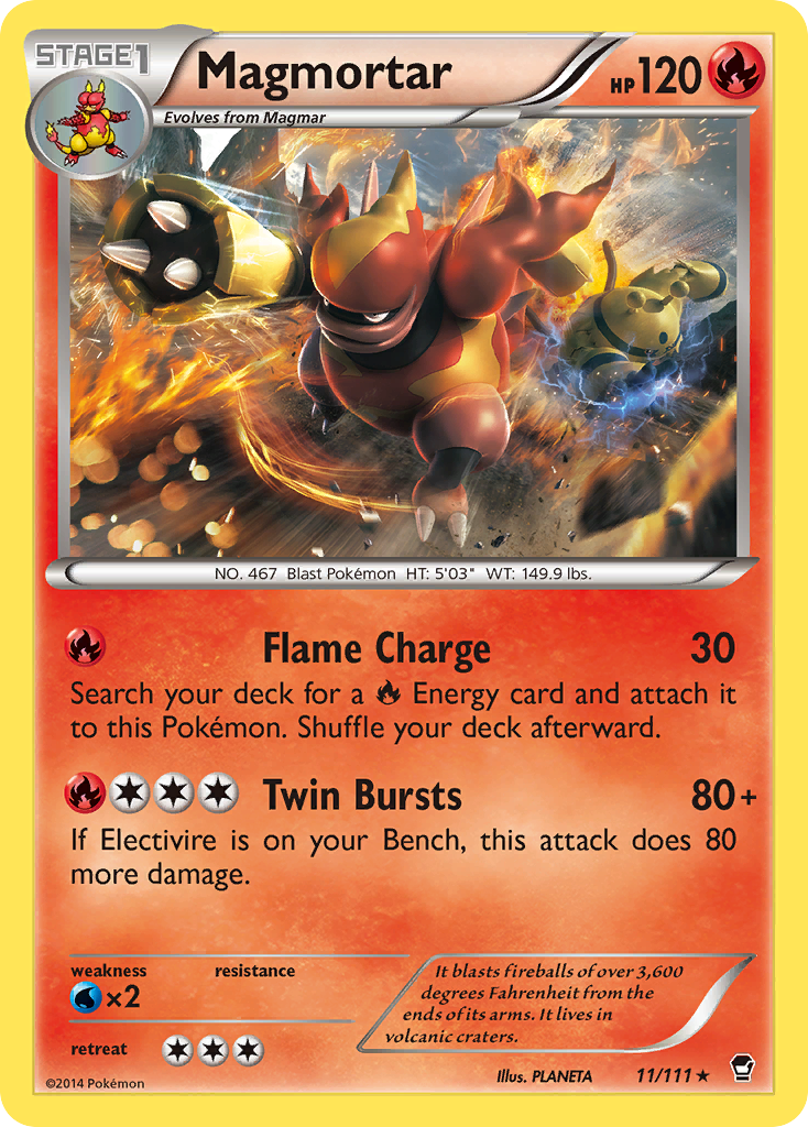 Magmortar (11/111) [XY: Furious Fists] | Gamers Paradise