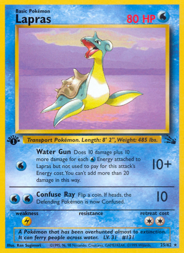 Lapras (25/62) [Fossil 1st Edition] | Gamers Paradise