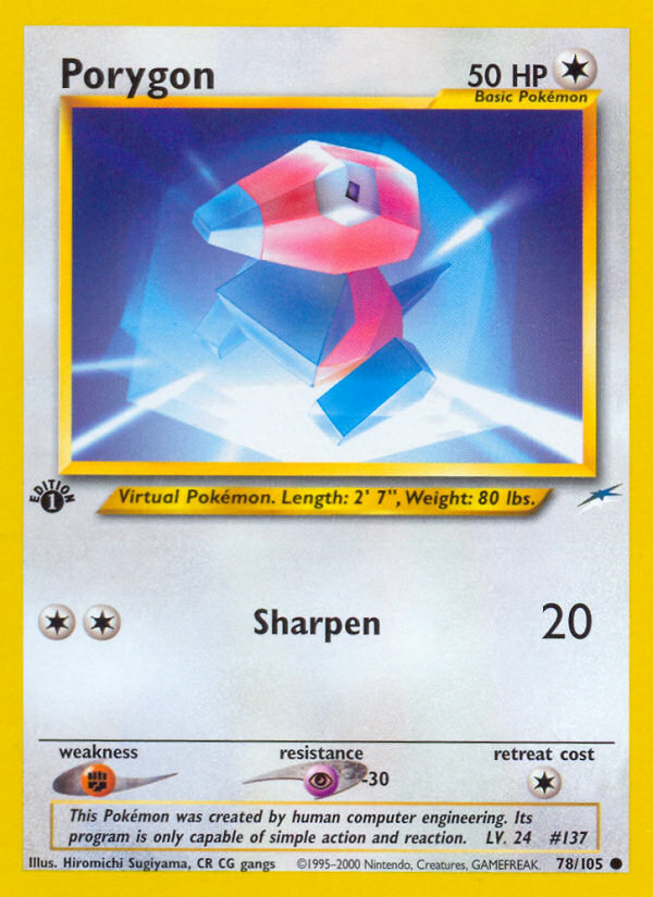 Porygon (78/105) [Neo Destiny 1st Edition] | Gamers Paradise