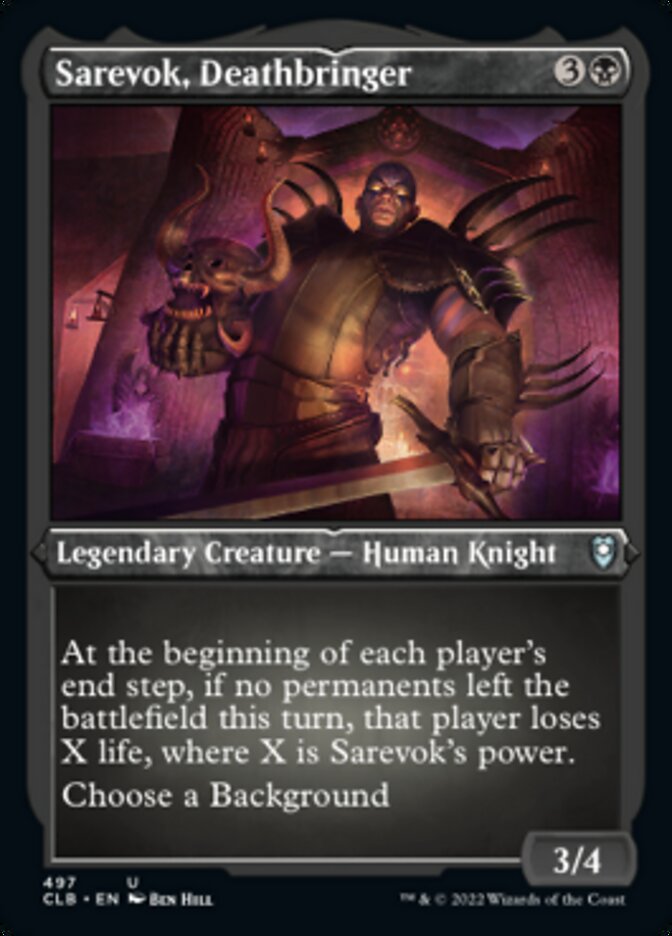 Sarevok, Deathbringer (Foil Etched) [Commander Legends: Battle for Baldur's Gate] | Gamers Paradise