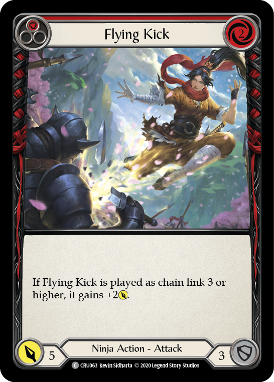 Flying Kick (Red) [CRU063] 1st Edition Rainbow Foil | Gamers Paradise