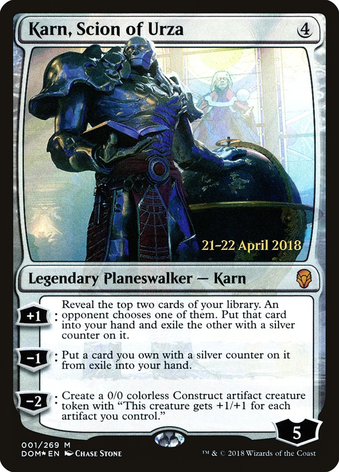 Karn, Scion of Urza [Dominaria Prerelease Promos] | Gamers Paradise