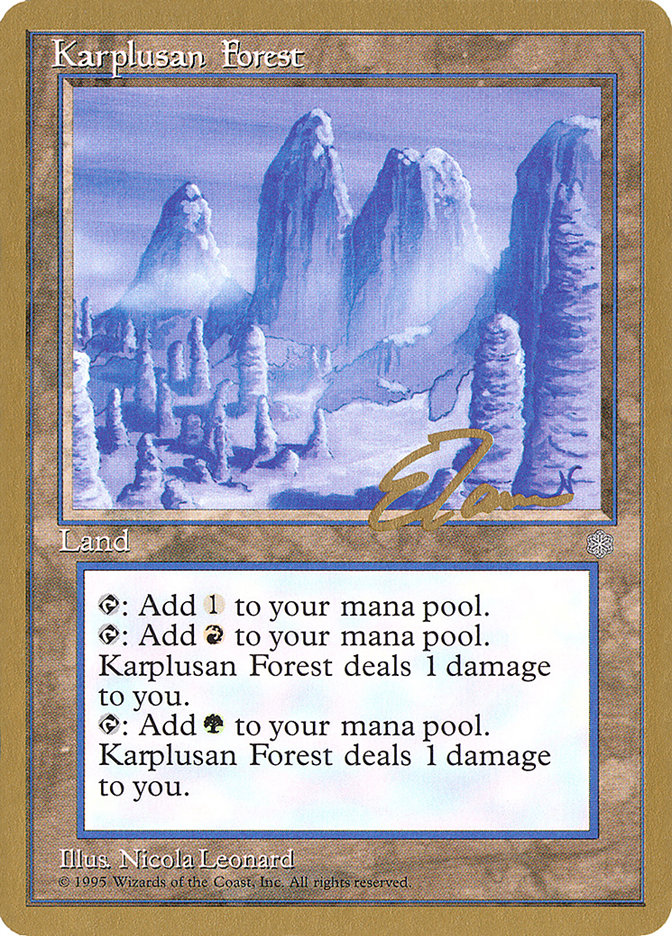 Karplusan Forest (Eric Tam) [Pro Tour Collector Set] | Gamers Paradise