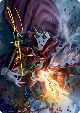 Flame-Blessed Bolt Art Card (Gold-Stamped Signature) [Innistrad: Crimson Vow Art Series] | Gamers Paradise