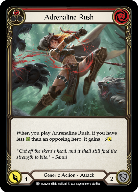 Adrenaline Rush (Red) [MON263-RF] 1st Edition Rainbow Foil | Gamers Paradise