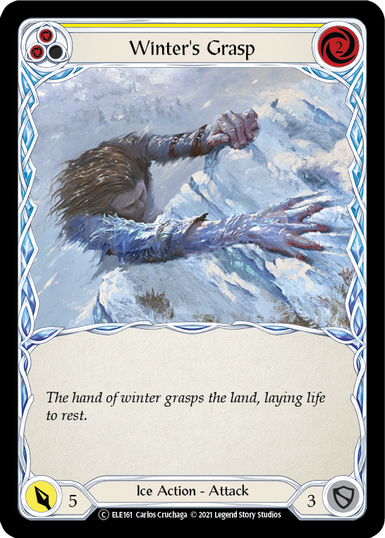 Winter's Grasp (Yellow) [U-ELE161] Unlimited Rainbow Foil | Gamers Paradise