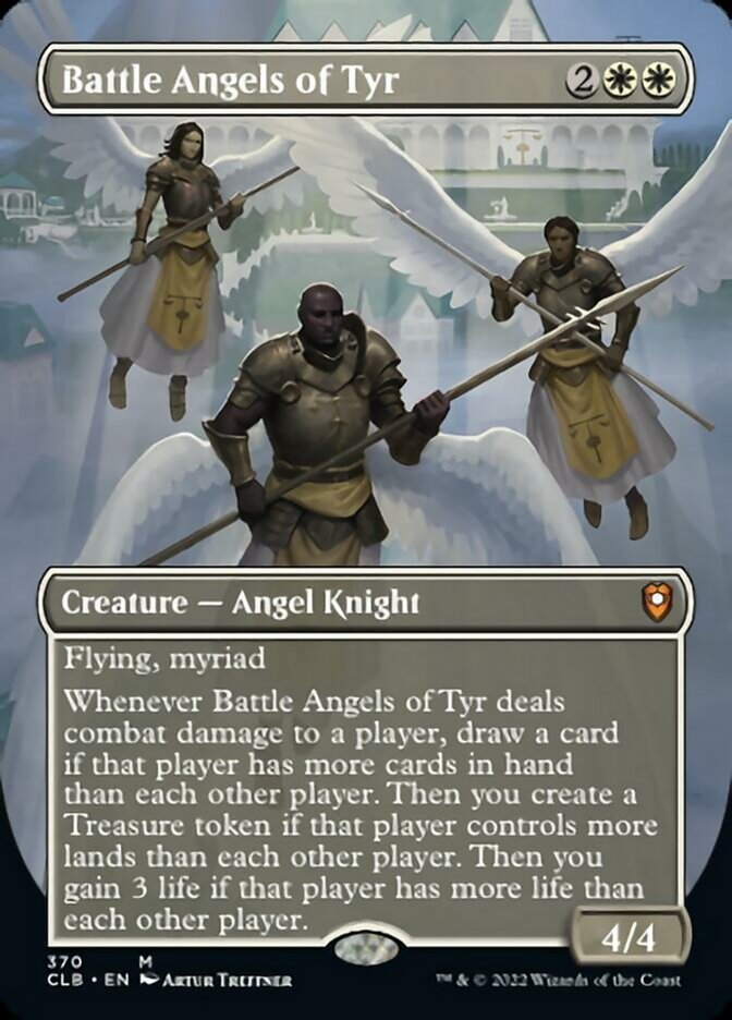 Battle Angels of Tyr (Borderless Alternate Art) [Commander Legends: Battle for Baldur's Gate] | Gamers Paradise