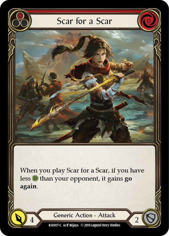 Scar for a Scar (Red) [KSU017-C] 1st Edition Normal | Gamers Paradise