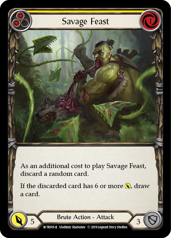 Savage Feast (Yellow) [WTR015-R] Alpha Print Normal | Gamers Paradise