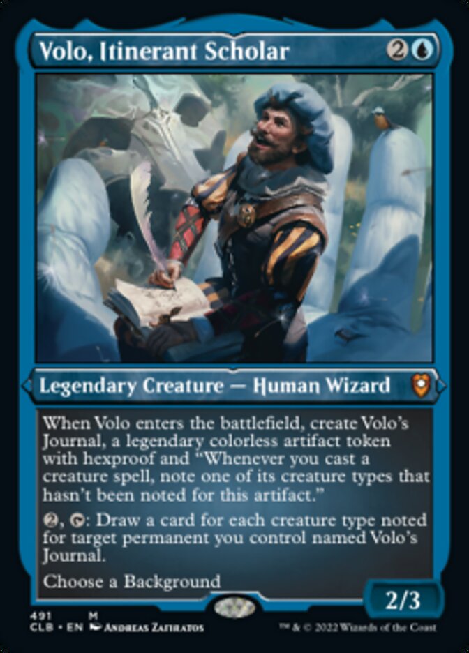 Volo, Itinerant Scholar (Foil Etched) [Commander Legends: Battle for Baldur's Gate] | Gamers Paradise