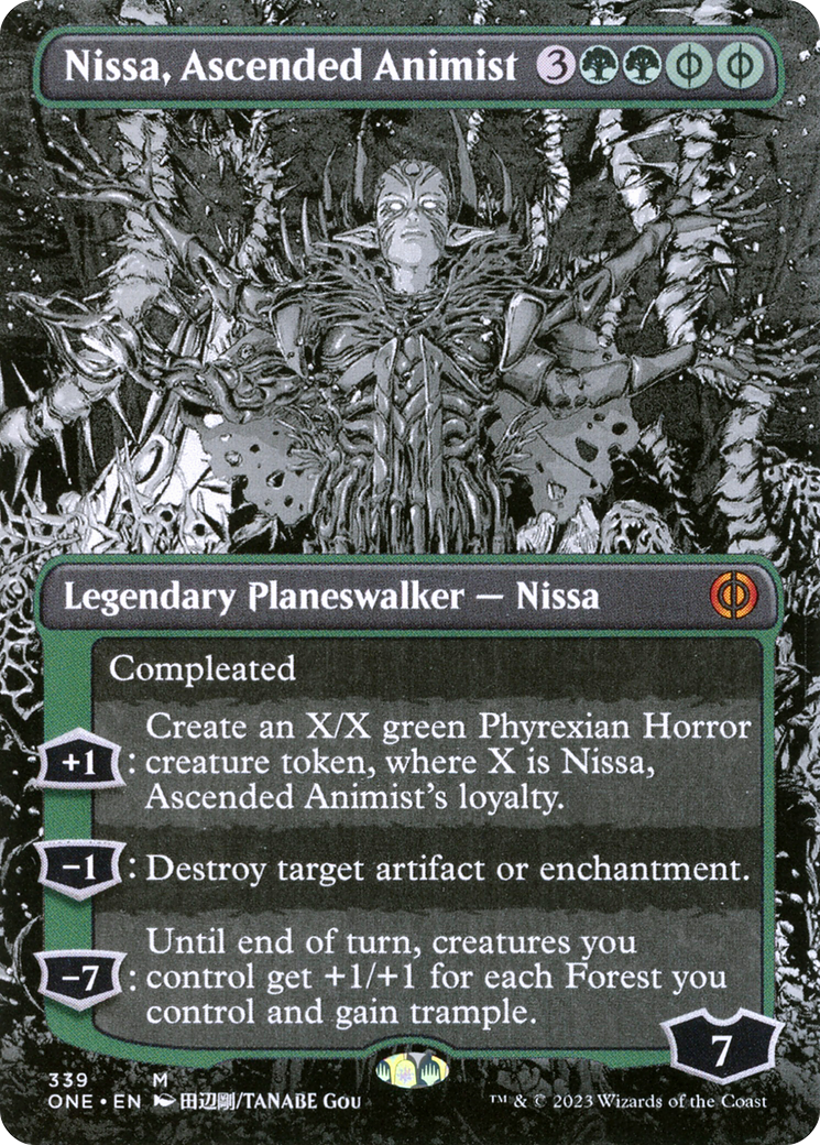 Nissa, Ascended Animist (Borderless Manga) [Phyrexia: All Will Be One] | Gamers Paradise