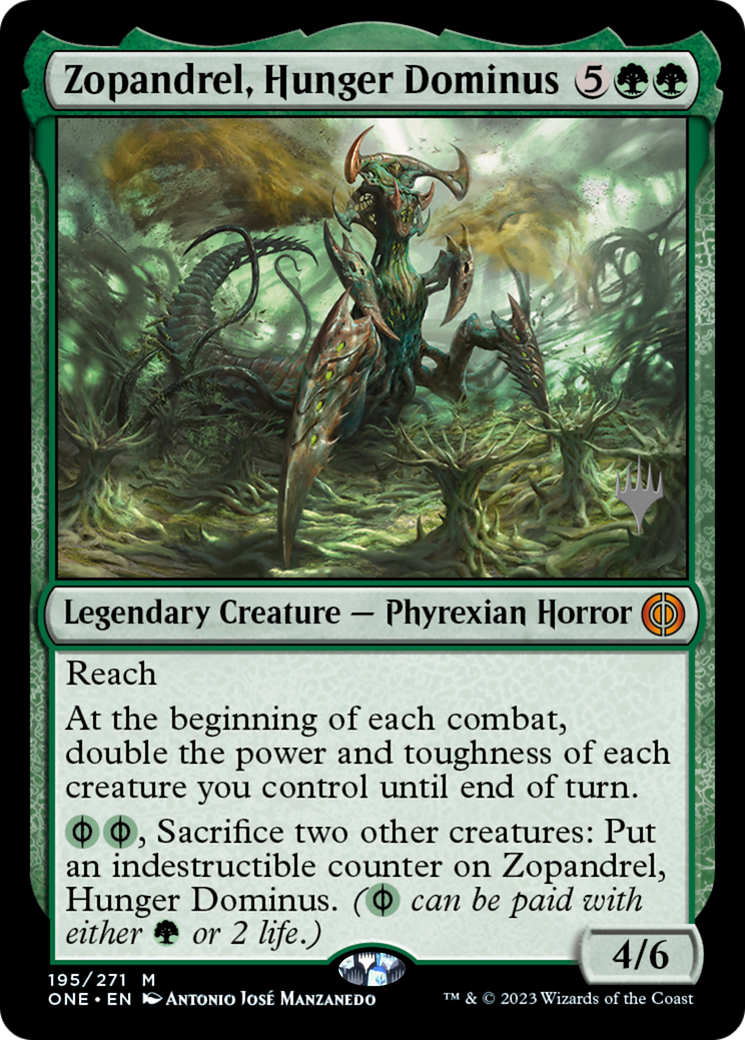 Zopandrel, Hunger Dominus (Promo Pack) [Phyrexia: All Will Be One Promos] | Gamers Paradise