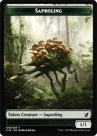 Saproling // Morph Double-Sided Token [Commander 2019 Tokens] | Gamers Paradise