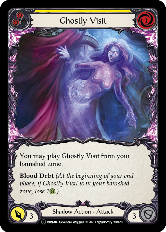 Ghostly Visit (Yellow) [U-MON204-RF] Unlimited Rainbow Foil | Gamers Paradise