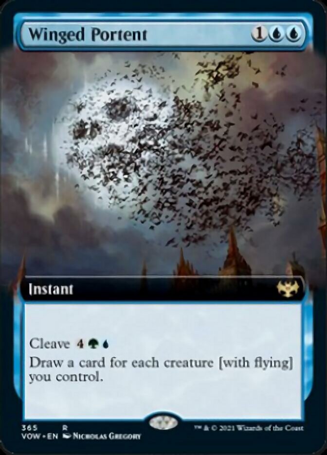 Winged Portent (Extended Art) [Innistrad: Crimson Vow] | Gamers Paradise