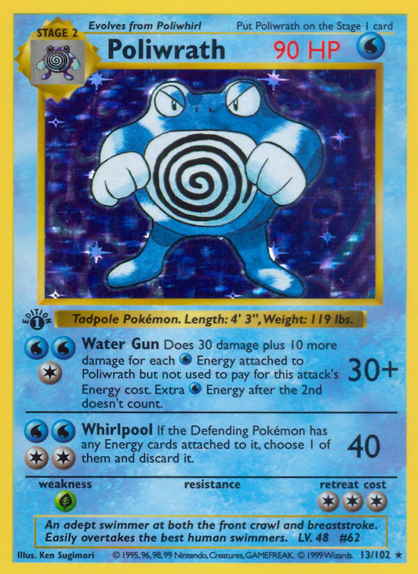 Poliwrath (13/102) (Shadowless) [Base Set 1st Edition] | Gamers Paradise