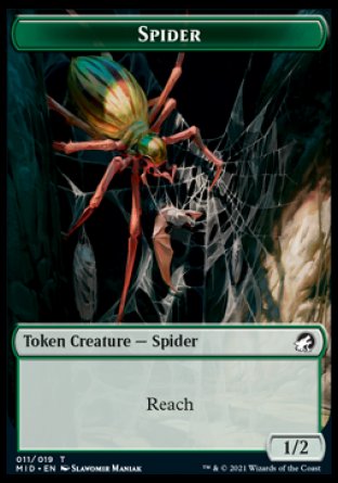 Spirit // Spider Double-Sided Token [Innistrad: Midnight Hunt Tokens] | Gamers Paradise