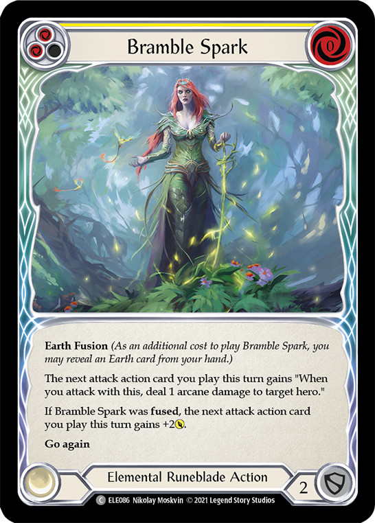 Bramble Spark (Yellow) [ELE086] (Tales of Aria)  1st Edition Rainbow Foil | Gamers Paradise