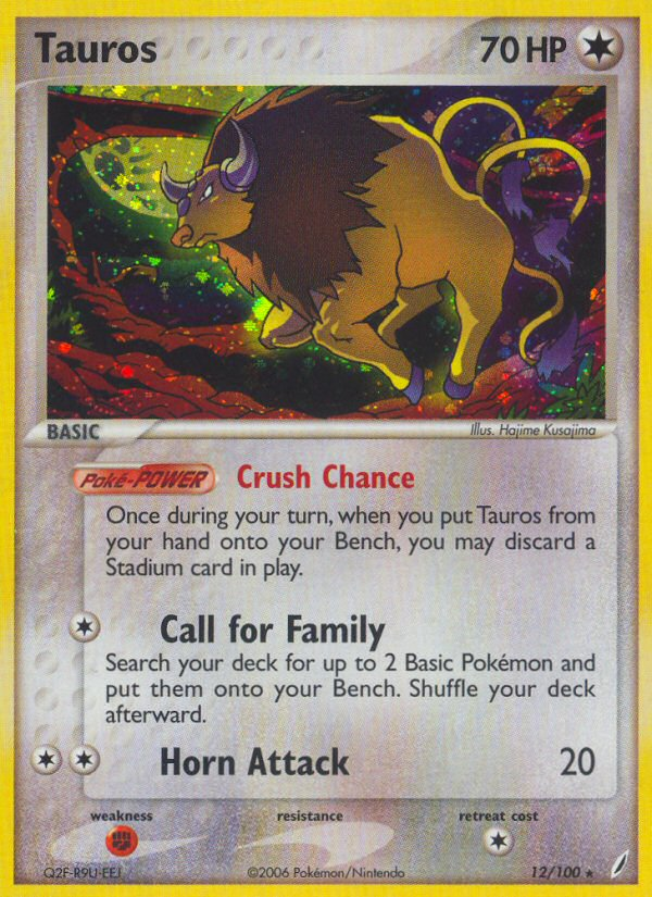 Tauros (12/100) [EX: Crystal Guardians] | Gamers Paradise