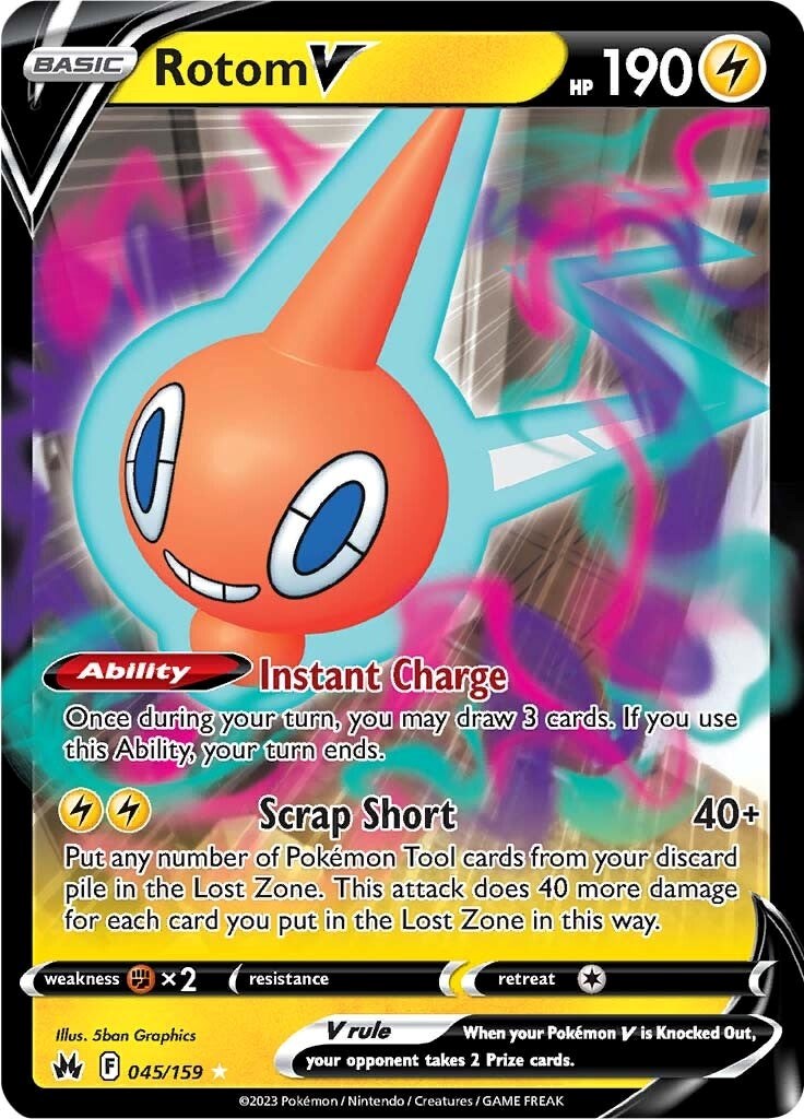 Rotom V (045/159) [Sword & Shield: Crown Zenith] | Gamers Paradise