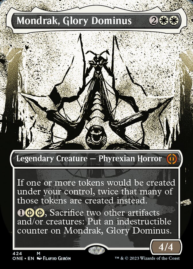 Mondrak, Glory Dominus (Borderless Ichor Step-and-Compleat Foil) [Phyrexia: All Will Be One] | Gamers Paradise