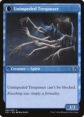 Uninvited Geist // Unimpeded Trespasser [Shadows over Innistrad] | Gamers Paradise