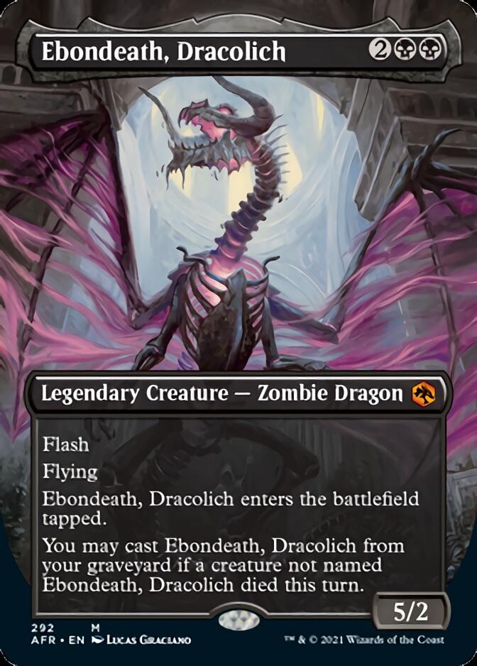 Ebondeath, Dracolich (Borderless Alternate Art) [Dungeons & Dragons: Adventures in the Forgotten Realms] | Gamers Paradise