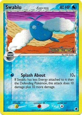 Swablu (65/101) (Delta Species) (Stamped) [EX: Dragon Frontiers] | Gamers Paradise