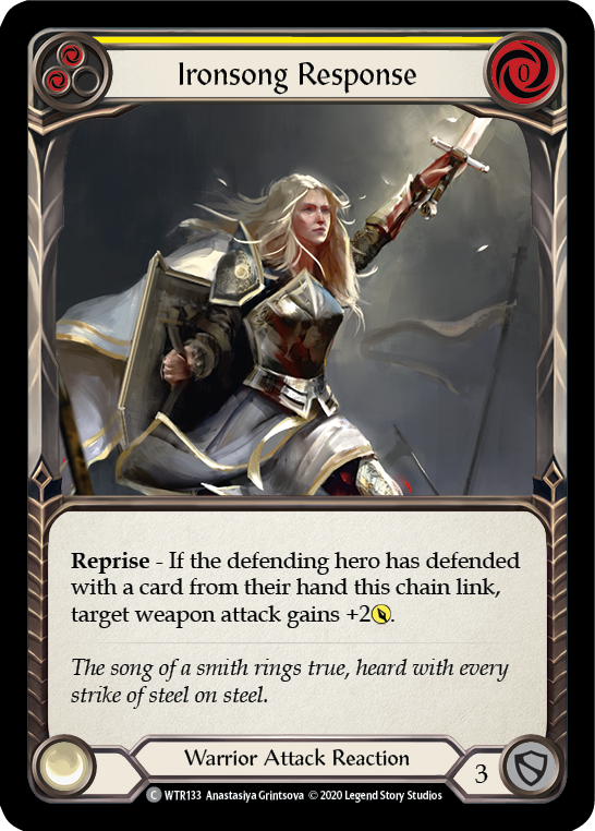 Ironsong Response (Yellow) [U-WTR133] (Welcome to Rathe Unlimited)  Unlimited Rainbow Foil | Gamers Paradise