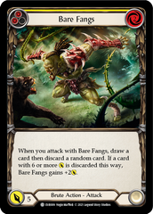 Bare Fangs (Yellow) [EVR009] (Everfest)  1st Edition Rainbow Foil | Gamers Paradise