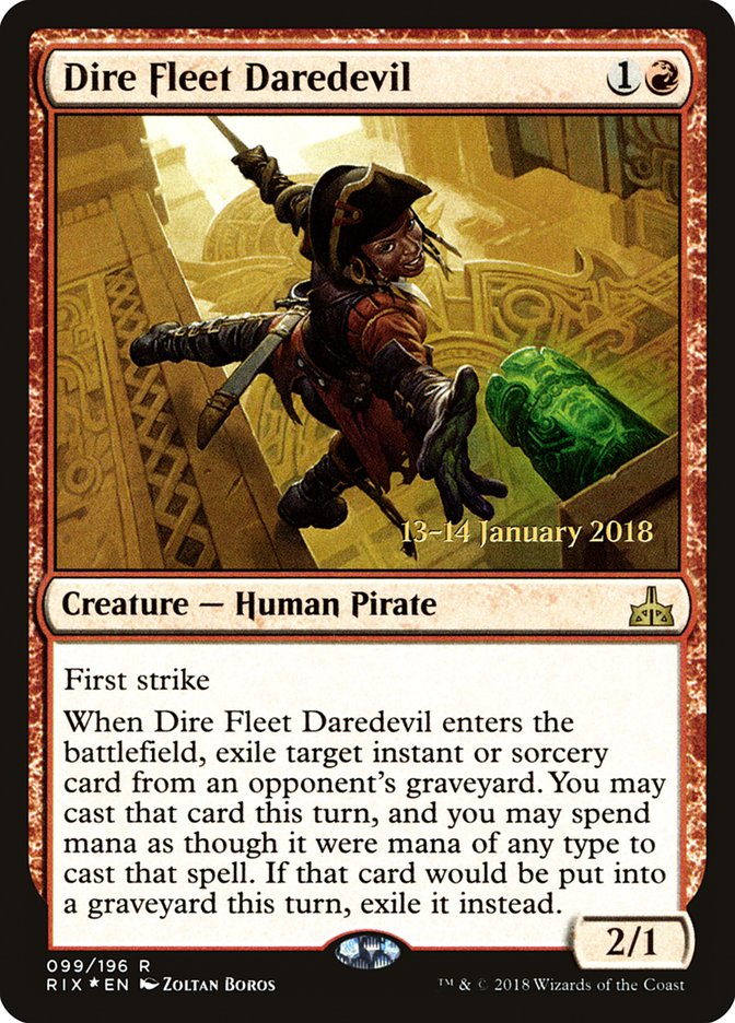 Dire Fleet Daredevil [Rivals of Ixalan Prerelease Promos] | Gamers Paradise