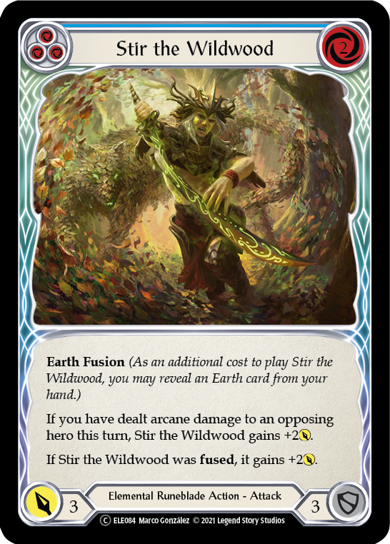 Stir the Wildwood (Blue) [U-ELE084] Unlimited Rainbow Foil | Gamers Paradise