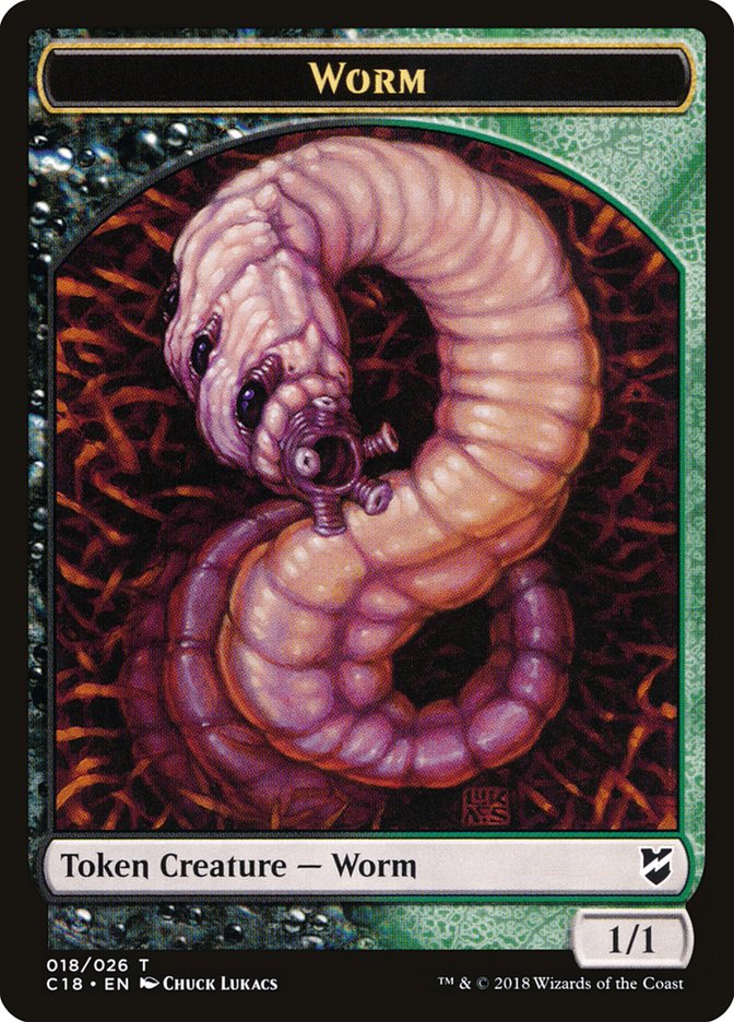 Cat Warrior // Worm Double-Sided Token [Commander 2018 Tokens] | Gamers Paradise
