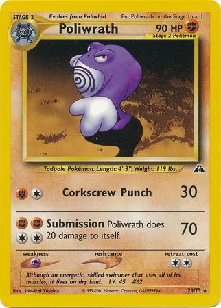 Poliwrath (28/75) [Neo Discovery Unlimited] | Gamers Paradise