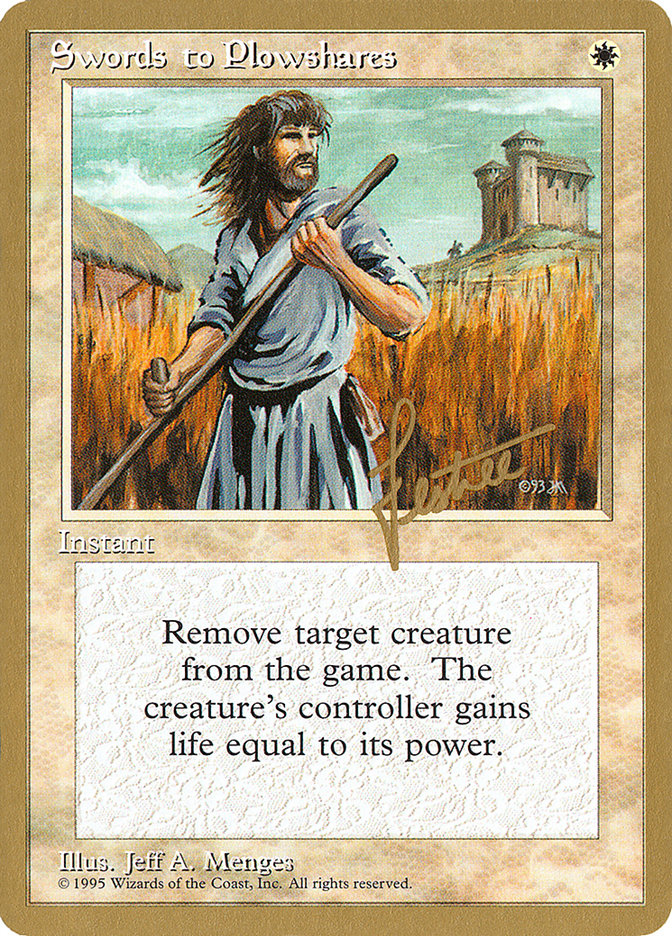 Swords to Plowshares (Bertrand Lestree) [Pro Tour Collector Set] | Gamers Paradise