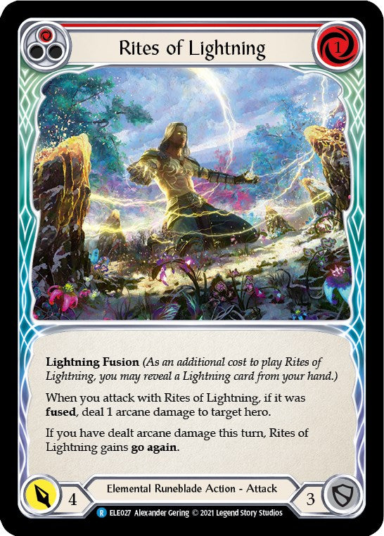 Rites of Lightning (Red) [BRI027] (Tales of Aria Briar Blitz Deck)  1st Edition Normal | Gamers Paradise