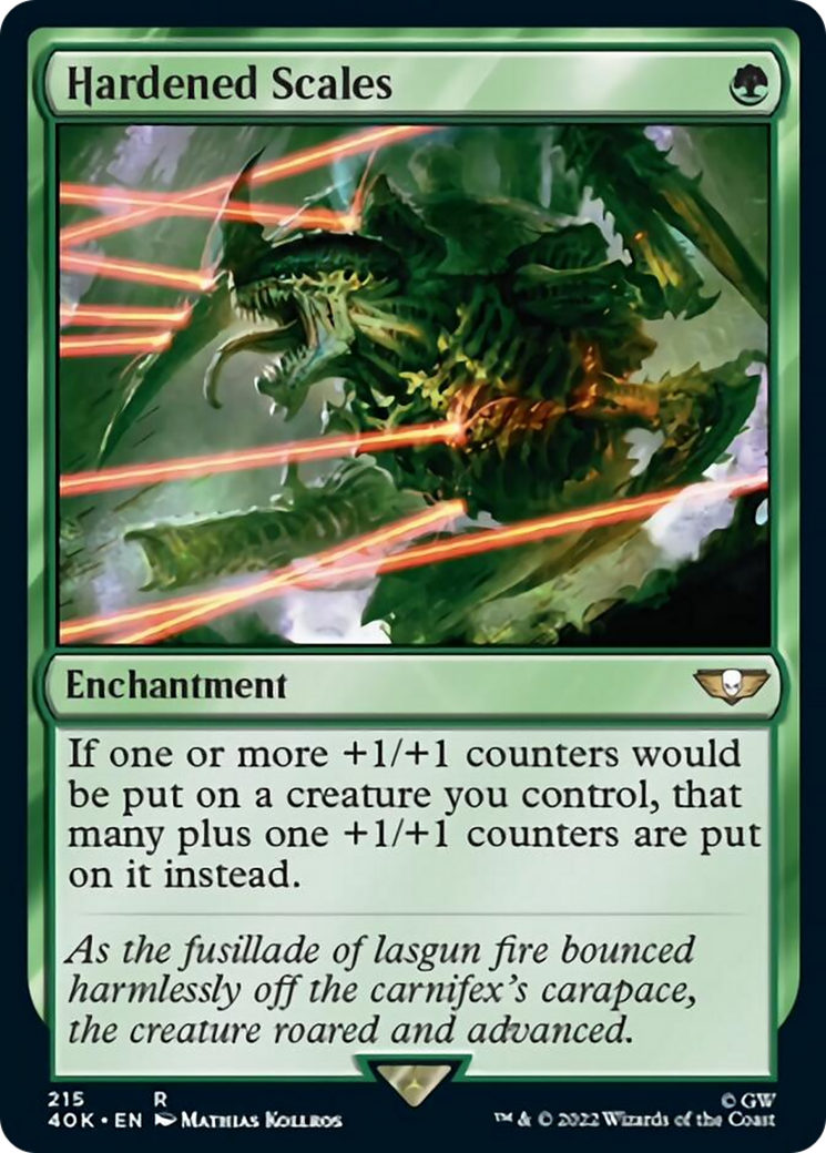 Hardened Scales (Surge Foil) [Universes Beyond: Warhammer 40,000] | Gamers Paradise