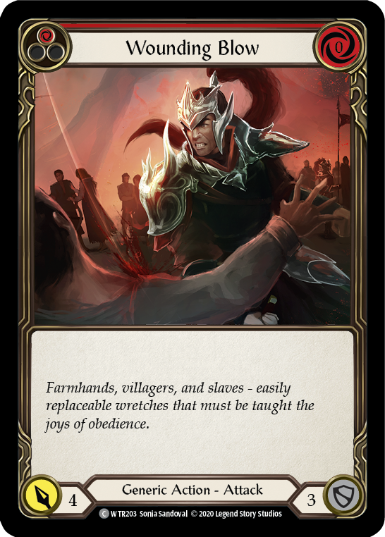 Wounding Blow (Red) [U-WTR203] (Welcome to Rathe Unlimited)  Unlimited Rainbow Foil | Gamers Paradise