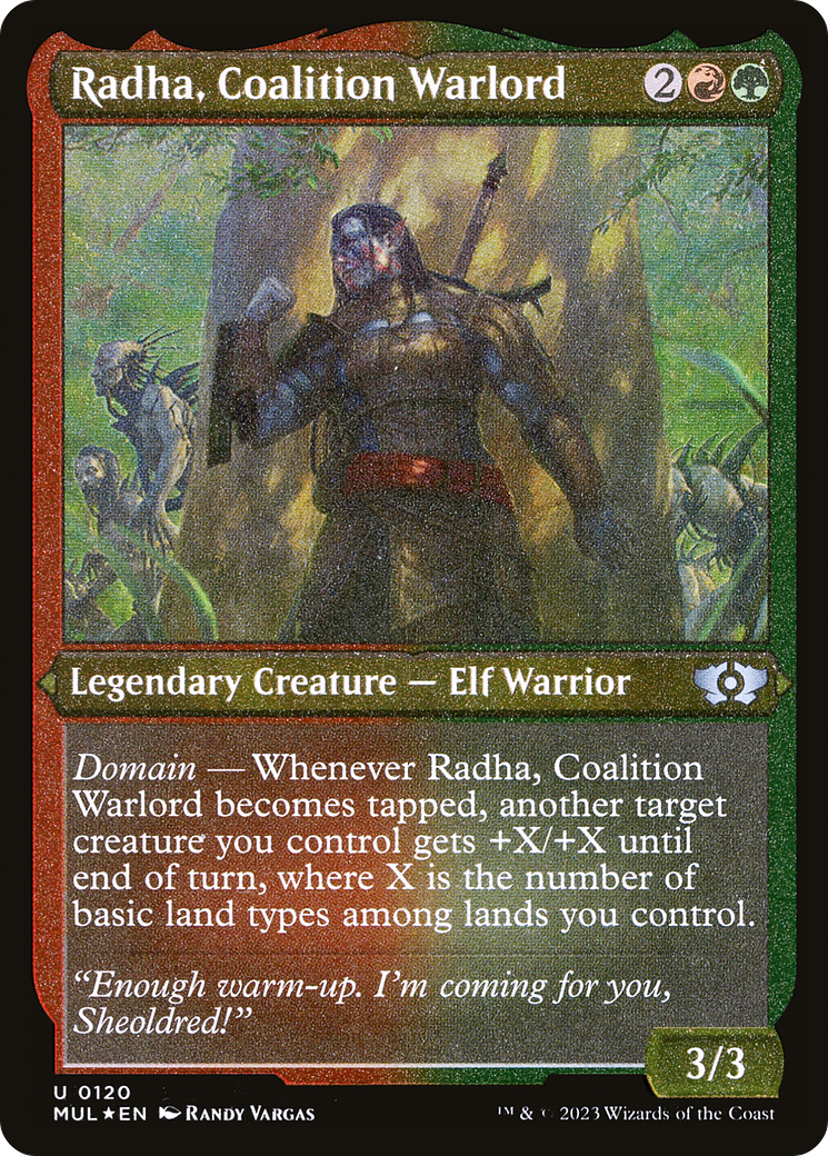 Radha, Coalition Warlord (Foil Etched) [Multiverse Legends] | Gamers Paradise