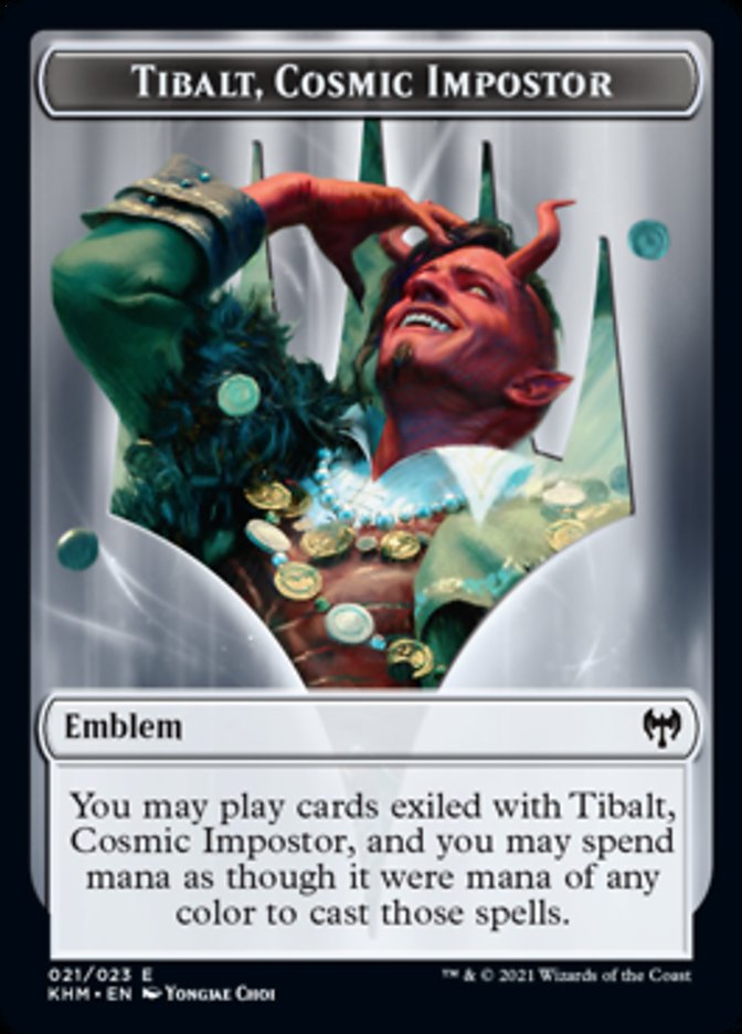 Tibalt, Cosmic Impostor Emblem [Kaldheim Tokens] | Gamers Paradise