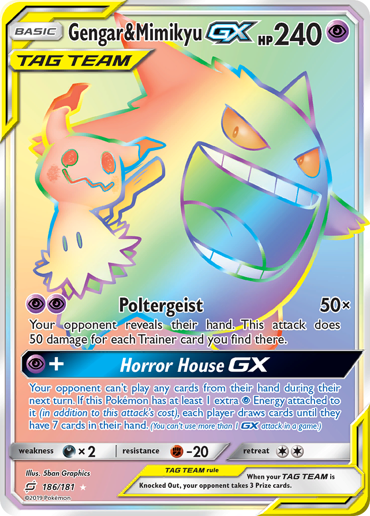 Gengar & Mimikyu GX (186/181) [Sun & Moon: Team Up] | Gamers Paradise