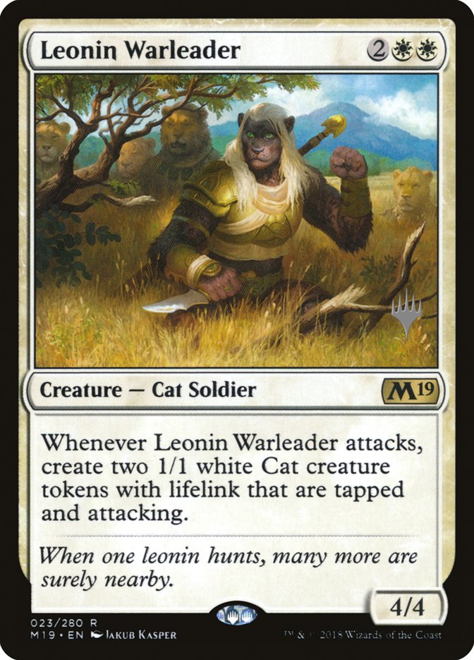 Leonin Warleader (Promo Pack) [Core Set 2019 Promos] | Gamers Paradise