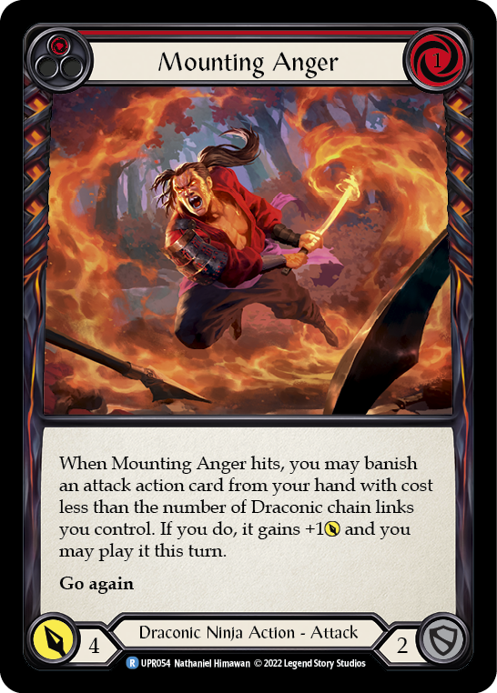 Mounting Anger (Red) [UPR054] (Uprising)  Rainbow Foil | Gamers Paradise