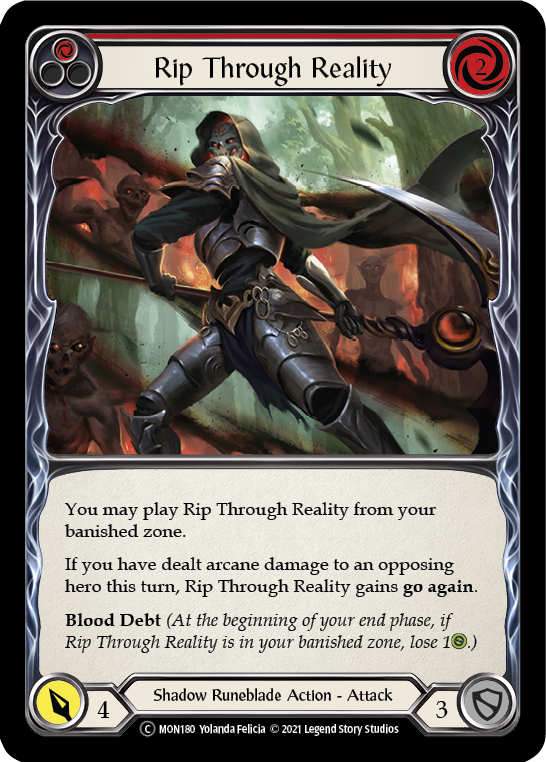 Rip Through Reality (Red) [U-MON180-RF] Unlimited Rainbow Foil | Gamers Paradise